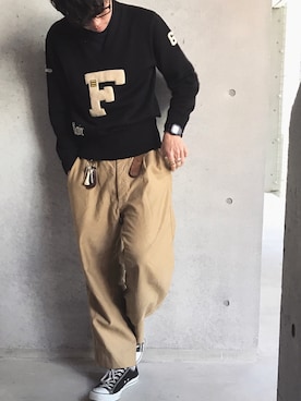 「アイテム（チノパンツ）」を使った、kaiさん（メンズ・176cm・20代）の冬コーディネート