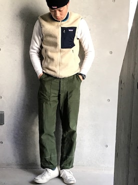 「パタゴニア」｜kaiさん（メンズ・176cm）の冬コーディネート