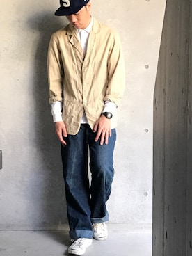 「アイテム（カバーオール）」を使った、kaiさん（メンズ・176cm・20代）の冬コーディネート