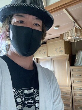 「abcd（ナシ）のアイテム（帽子）」を使った、kou198402さん（メンズ・160cm）の夏コーディネート