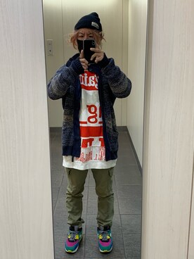 「MM6 Maison Margiela（ｴﾑｴﾑｼｯｸｽ ﾒｿﾞﾝ ﾏﾙｼﾞｪﾗ）のアイテム（スウェット）」を使った、kou198402さん（メンズ・160cm）の秋コーディネート
