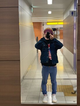 「BOBSON（ボブソン）のアイテム（ジャケット/アウター）」を使った、kou198402さん（メンズ・160cm）の冬コーディネート