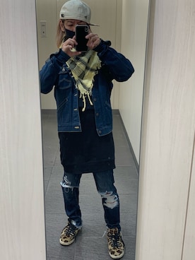 「BOBSON（ボブソン）のアイテム（その他アウター）」を使った、kou198402さん（メンズ・160cm）の春コーディネート