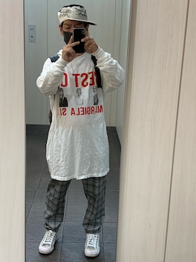 「MM6 Maison Margiela（ｴﾑｴﾑｼｯｸｽ ﾒｿﾞﾝ ﾏﾙｼﾞｪﾗ）のアイテム（トップス）」を使った、kou198402さん（メンズ・160cm）の夏コーディネート