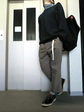 「COMME CA ISM（コムサイズム）のアイテム（モカシン/デッキシューズ）」を使った、りくおさん（メンズ・168cm）の春コーディネート