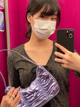 「MONKI（モンキ）のアイテム（バッグ）」を使った、evaaaakさん（レディース・159cm）の冬コーディネート