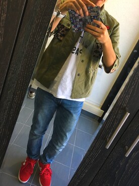 「ARMED（アームド）のアイテム」を使った、keeeeeさん（メンズ・170cm）の春コーディネート