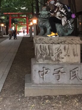 「off white（オフホワイト）のアイテム（バックパック/リュック）」を使った、Ran♡さん（メンズ・163cm）の秋コーディネート