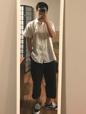 「ROARINGWILDのアイテム（トップス）」を使った、alanlin770さん（メンズ・170cm）の夏コーディネート