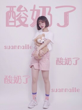 「日系休闲」｜「アイテム（アクセサリー）」を使った、-少女扭蛋机さん（レディース・160cm）の春コーディネート