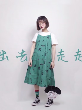 「TYAKASHAのアイテム（ジャケット/アウター）」を使った、-少女扭蛋机さん（レディース・160cm）の春コーディネート