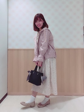 「スカラップ」｜「アイテム（ブルゾン）」を使った、マジェスティックレゴンルミネ大宮店スタッフさん（レディース・158cm）の冬コーディネート
