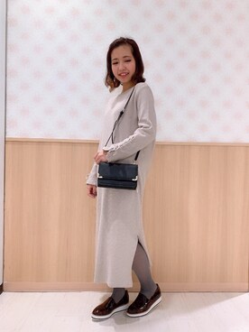 「amelier MAJESTIC LEGON（アメリエルマジェスティックレゴン）のアイテム」を使った、マジェスティックレゴンルミネ大宮店スタッフさん（レディース・153cm）の冬コーディネート