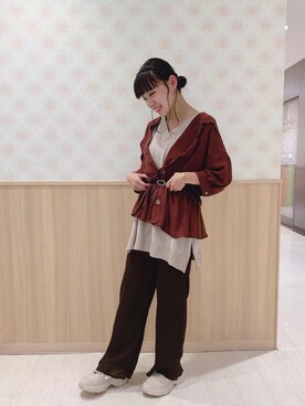 マジェスティックレゴンルミネ大宮店スタッフさん（レディース・158cm）の秋コーディネート