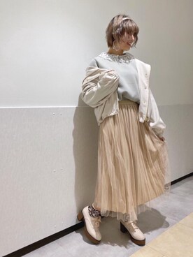 マジェスティックレゴンルミネ大宮店スタッフさん（レディース・154cm）の冬コーディネート