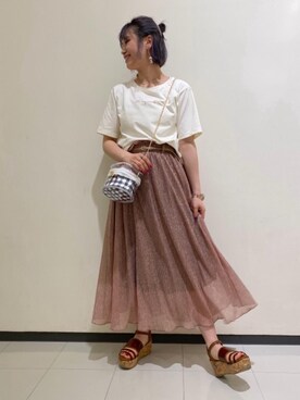 マジェスティックレゴンルミネ大宮店スタッフさん(レディース・154cm)の夏コーディネート