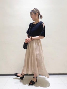 マジェスティックレゴンルミネ大宮店スタッフさん（レディース・154cm）の夏コーディネート