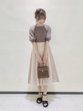 「イチゴチョコ」｜マジェスティックレゴンルミネ大宮店スタッフさん（レディース・158cm）の夏コーディネート