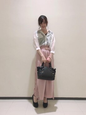 「スカラップ」｜「アイテム（パンプス）」を使った、マジェスティックレゴンルミネ大宮店スタッフさん（レディース・159cm）の夏コーディネート