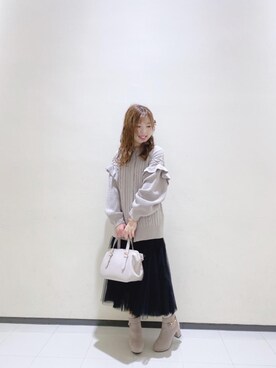 「マルチWAY」｜マジェスティックレゴンルミネ大宮店スタッフさん（レディース・158cm）の冬コーディネート