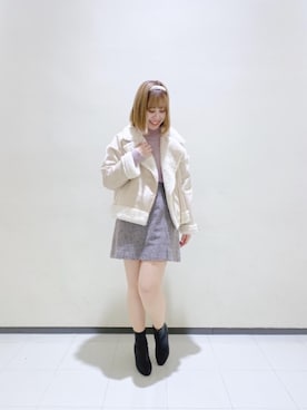 マジェスティックレゴンルミネ大宮店スタッフさん（レディース・158cm）の冬コーディネート