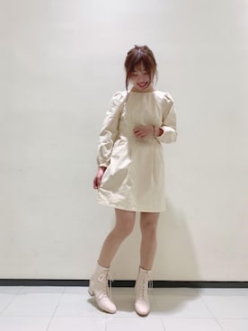 「2021年」｜マジェスティックレゴンルミネ大宮店スタッフさん（レディース・158cm）の冬コーディネート