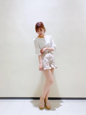 「コットンレース」｜「アイテム（ジャケット/アウター）」を使った、マジェスティックレゴンルミネ大宮店スタッフさん（レディース・158cm）の春コーディネート