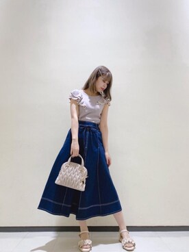 「カクテルカラーコーデ」｜マジェスティックレゴンルミネ大宮店スタッフさん（レディース・158cm）の春コーディネート
