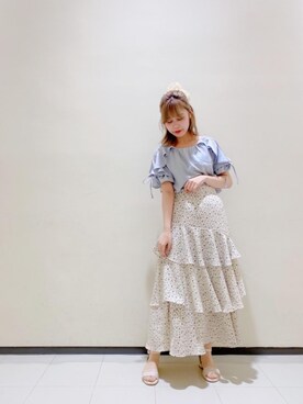 「カクテルカラーコーデ」｜マジェスティックレゴンルミネ大宮店スタッフさん（レディース・158cm）の春コーディネート