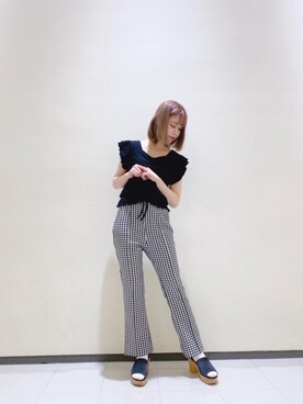 マジェスティックレゴンルミネ大宮店スタッフさん(レディース・158cm)の夏コーディネート