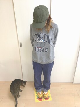 「FORK&SPOON（フォークアンドスプーン）のアイテム（帽子）」を使った、KAPACHAさん（レディース・163cm）の冬コーディネート