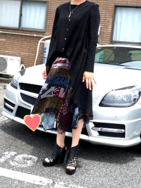 「KMRii（ケムリ）のアイテム（サンダル）」を使った、ふなさん（レディース・160cm）の夏コーディネート