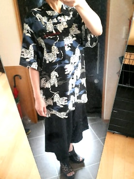 「KMRii（ケムリ）のアイテム（サンダル）」を使った、ふなさん（レディース・160cm）の秋コーディネート