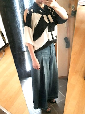「KMRii（ケムリ）のアイテム（サンダル）」を使った、ふなさん（レディース・160cm）の秋コーディネート