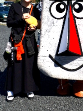 「Y-3（ワイスリー）のアイテム（ワンピース/ドレス）」を使った、ふなさん（レディース・160cm）の秋コーディネート