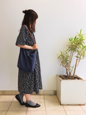 「ハーフアップお団子」｜S h i i ＊°さん（レディース・163cm）の秋コーディネート