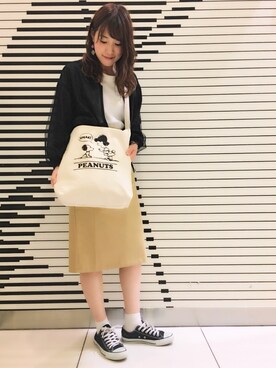 「Green　Parks（グリーンパークス）のアイテム（ブルゾン）」を使った、S h i i ＊°さん（レディース・163cm）の春コーディネート