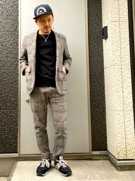 「JOURNAL STANDARD relume（ジャーナルスタンダード　レリューム）のアイテム（セットアップ）」を使った、TADASHI 古着販売さん（メンズ・164cm）の冬コーディネート