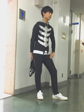 「adidas（アディダス）の《メルマガ掲載》adidas アディダス STAN SMITH スタンスミス M20324 RWHT/RWHI/FAIR        （スニーカー、ホワイト系）」を使った、せかいさん（メンズ・175cm）の秋コーディネート