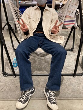 Danton ダントン のカバーオール ホワイト系 を使ったメンズ人気ファッションコーディネート Wear