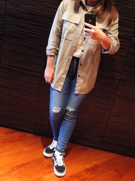 「Jack Willsのアイテム」を使った、follow maruさん（レディース・160cm）の春コーディネート