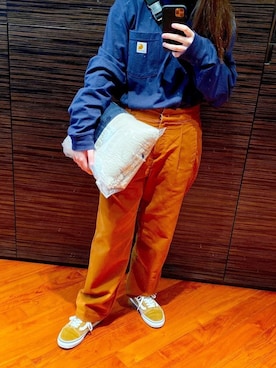 「Manhattan Portage」｜「アイテム（ブルゾン）」を使った、follow maruさん（レディース・160cm）の冬コーディネート