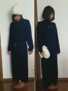 「イメチェン」｜「アイテム（ワンピース/ドレス）」を使った、＊えみたんママ＊さん（レディース・160cm）の冬コーディネート