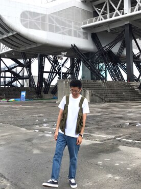 「plain-me（プレインミー）のアイテム（ベスト）」を使った、ouman27さん（メンズ・173cm）の春コーディネート