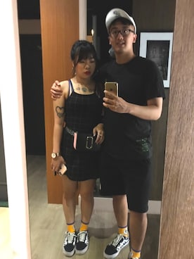 「MARC JACOBS（マークジェイコブス）のアイテム（ボディバッグ/ウエストポーチ）」を使った、Ruhanさん（レディース・153cm）の秋コーディネート