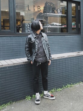 tetsuuuuuuyaさんの「VANS ヴァンズ OLD SKOOL PRO オールドスクール プロ VN000ZD4Y28 BLACK/WHITE」を使ったコーディネート