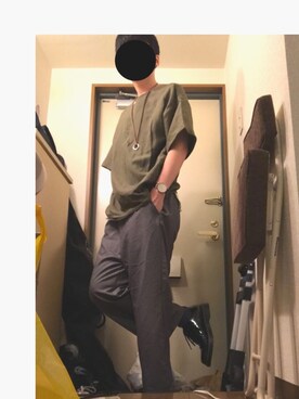 「アイテム（ピアス（片耳用））」を使った、えふじさん（メンズ・174cm）の春コーディネート