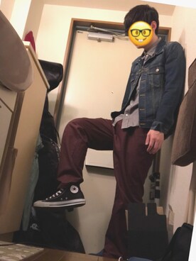 「CONVERSE（コンバース）のCONVERSE (コンバース）　【メンズ・ウイメンズ】オールスターハイ　ALL STAR HI チャックテイラー（スニーカー）」を使った、えふじさん（メンズ・174cm）の夏コーディネート