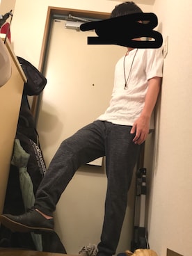 「アイテム（ドレスシューズ、ブルー系）」を使った、えふじさん（メンズ・174cm）の秋コーディネート
