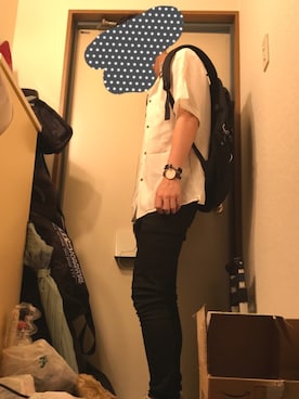 「リドム」｜「アイテム（アナログ腕時計）」を使った、えふじさん（メンズ・174cm）の秋コーディネート